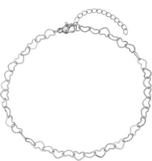 Gold Ankle Bracelets for Women 14K Gold Plated Beaded Heart Chain Simulated Pearl Anklets for Women Waterproof
