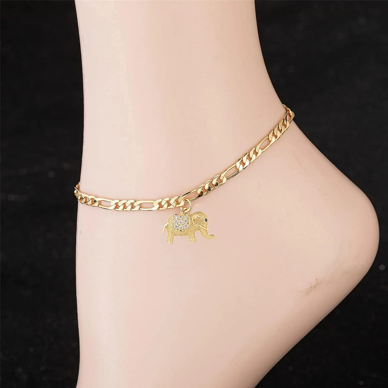 Gold Anklet for Women Teen Girls, Dainty 14K Gold Plated Anklets for Women, Summer Beach Ankle Bracelets Waterproof