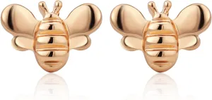 Gold Bee Earrings for Women Small Honeybee Stud Earrings Dainty Bumble Bee Earrings Cute Bee Earring Simple Minimalist Bee Statement Earrings Fashion Trendy Birthday Christmas Jewelry Gift