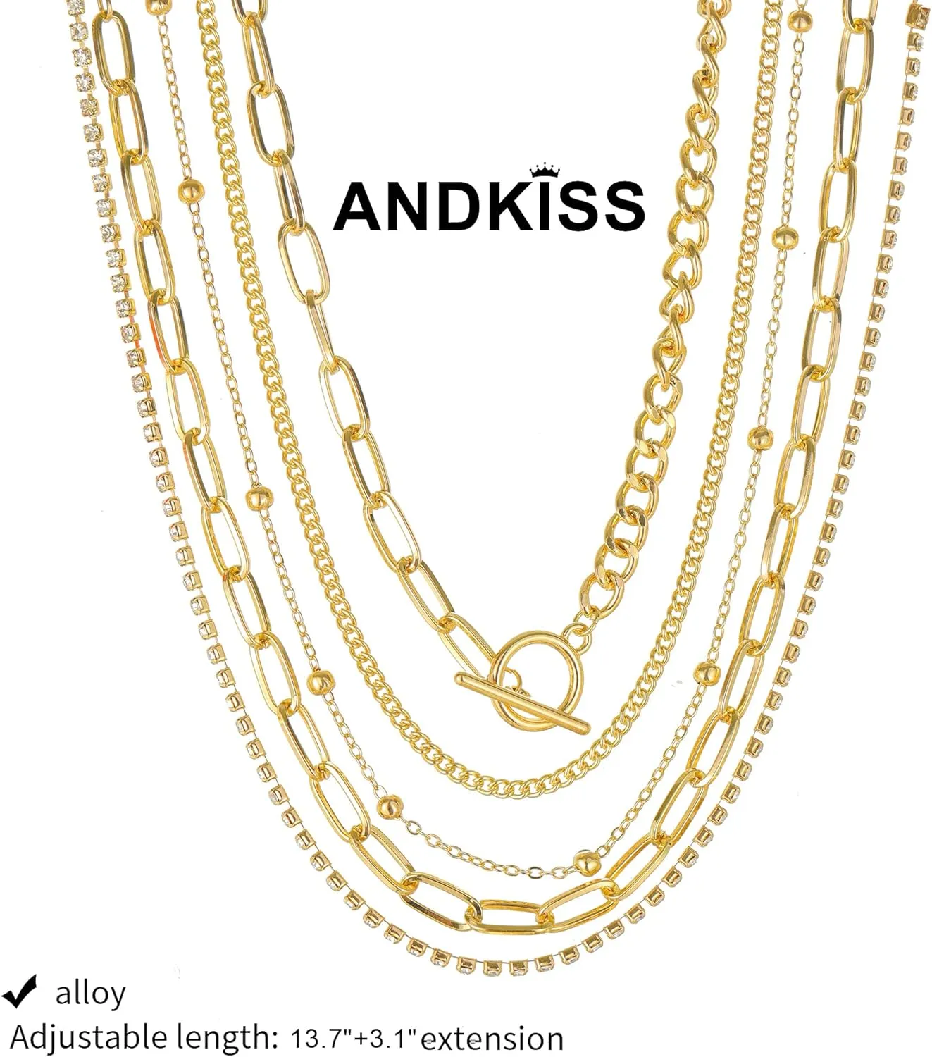 Gold Choker Necklaces for Women - Dainty Necklace 18k Gold Plated Choker Necklace Simple Gold Charm Jewelry For Women