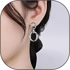 Gold Hammered Crystal Drop Dangle Earrings for Women Sparkling Zirconia Chunky Geometric Triple Hoop Stud Earring Minimalist Silver Statement Jewelry