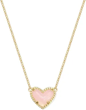 Gold Heart Necklace For Women,14k Gold Plated Heart Synthetic Gemstone Pendant Dainty Gold Necklace Delicate Box Gold Womens Non Tarnish Jewelry Valentine's Day Birthday Gifts For Women Her Y2k Accessories
