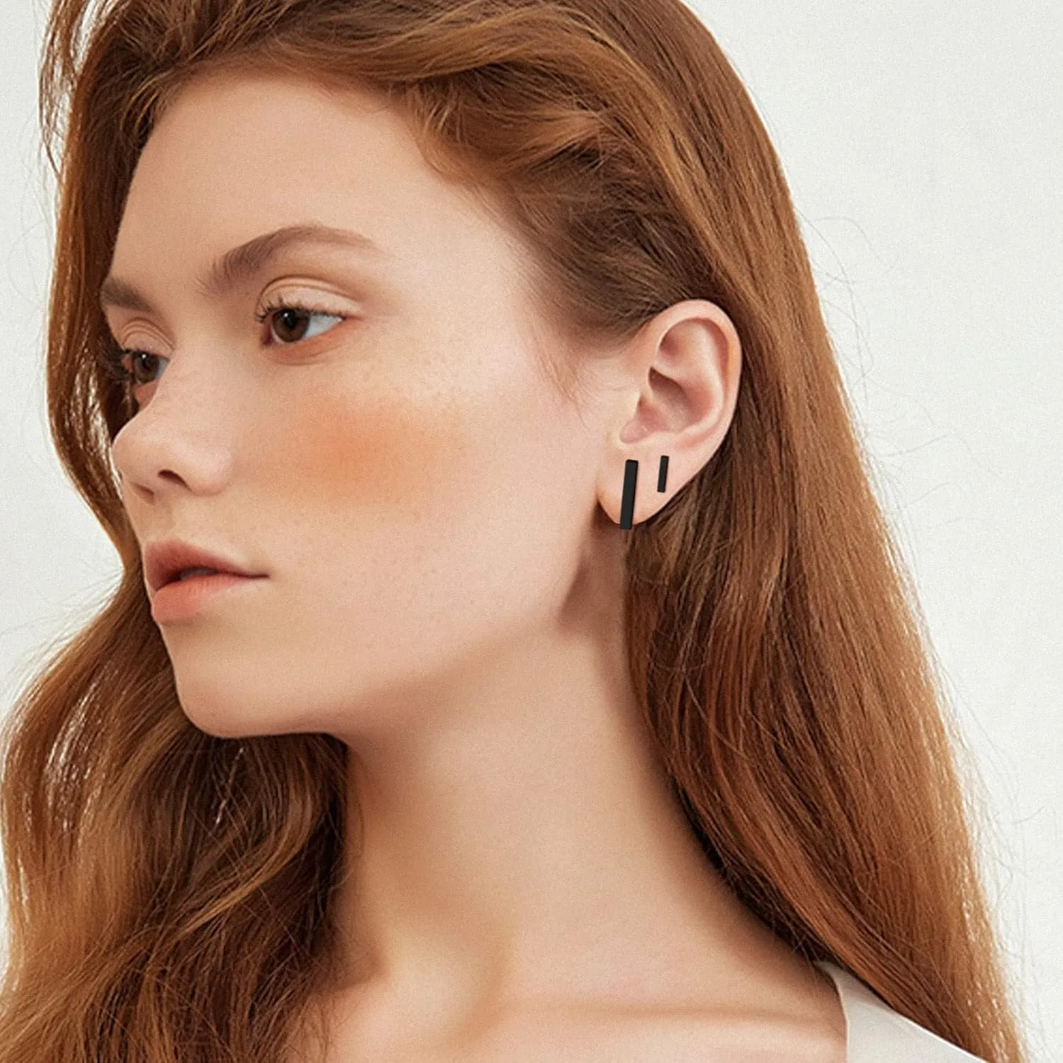 GoldChic Jewelry Earrings Sets for Men, Womens Stainless Steel Earrings Pack 3-12Pairs, Classic Design Bar/Hexagon/Geometric/Round Stud Earring Punk Ear Piercing Studs