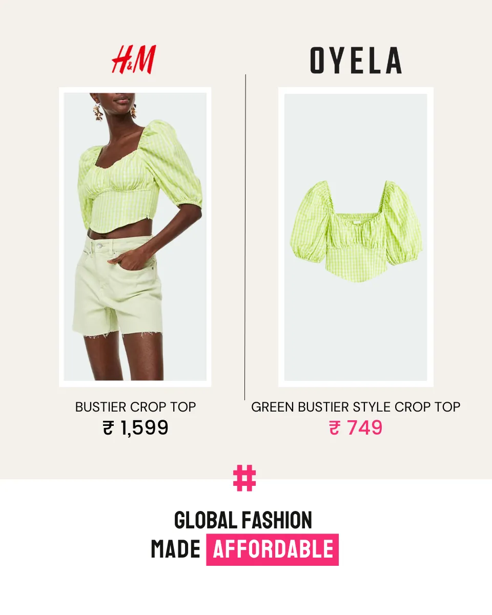 GREEN BUSTIER STYLE CROP TOP