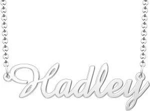 Hadley Name Necklace Personalized Sterling Silver Custom Name Necklace for Women