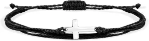 Handmade Cross Sideways Braided Colorful String Adjustable Rope Bangle Friendship Couple Bracelet Faith Hope Blessed Christmas Religious Lucky Jewelry for Women Men