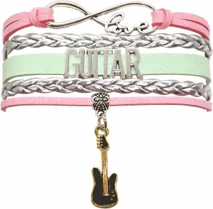 HCChanshi Guitar Bracelet - Infinity Love Music Bracelet Jewelry for Women, Men, Music Fans, Lovers, Teachers