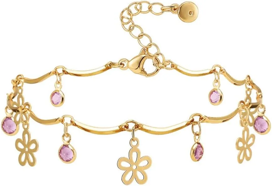 HEYu Dainty 14K Gold Plated Evil Eye Anklets Evil Eye/Four-Leaf Clover/Star/Cross/Leaves/Sun Charm Anklet Turkey Lucky Protection Jewelry