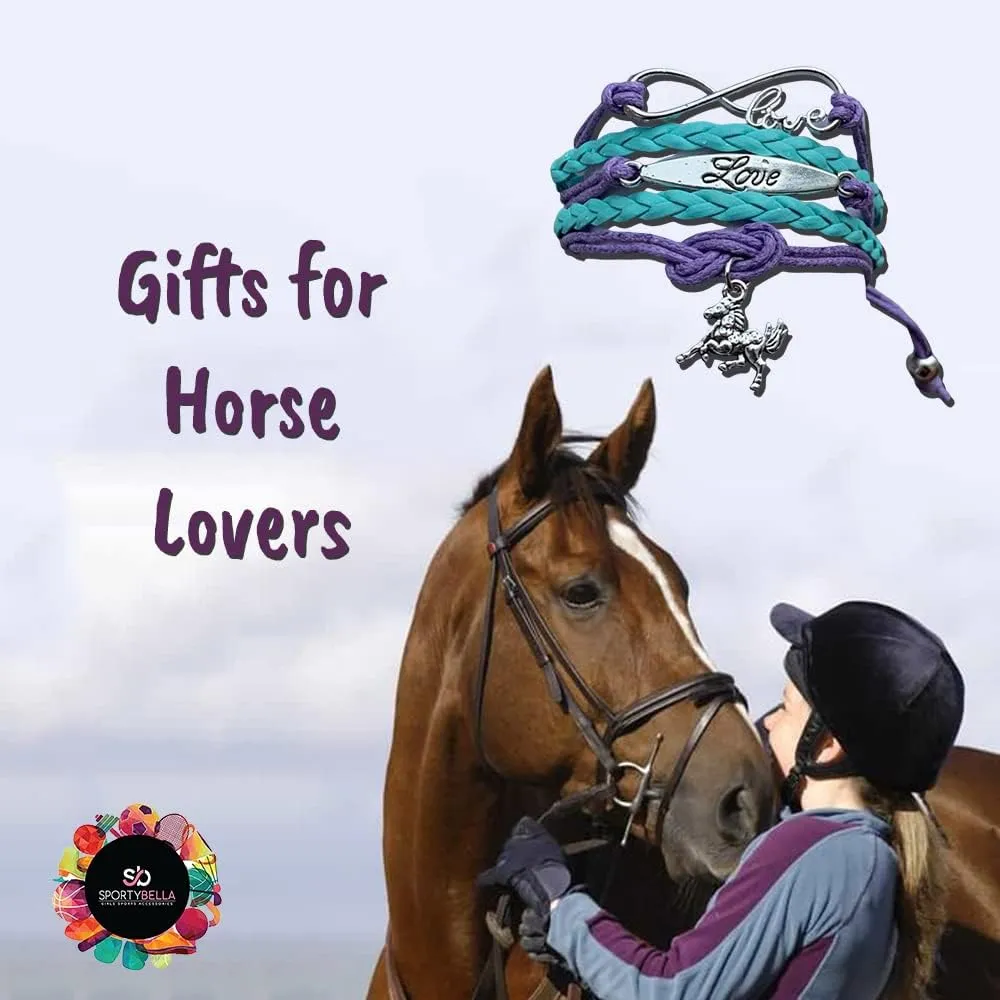 Horse Gifts for Girls Women Bracelet, Dainty Horse Jewelry Horse Gifts for Girls Teens Horse Lovers, Equestrian Jewelry, Pony Charm