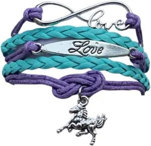 Horse Gifts for Girls Women Bracelet, Dainty Horse Jewelry Horse Gifts for Girls Teens Horse Lovers, Equestrian Jewelry, Pony Charm
