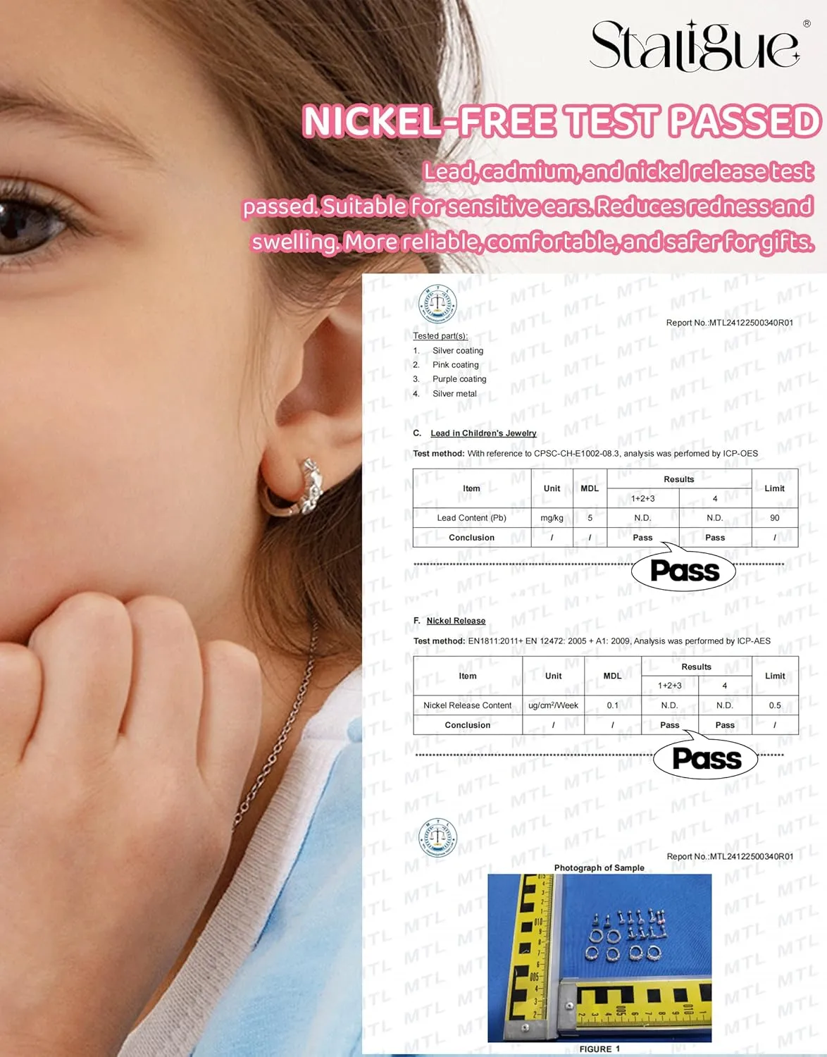 Hypoallergenic Earrings for Girls Women,Surgical Steel Screw Back Earrings for Little Girl Cute Kids Earrings Set for Sensitive Ears Screw back Stud Toddler Earring Set Kids Jewelry for Teen Girls