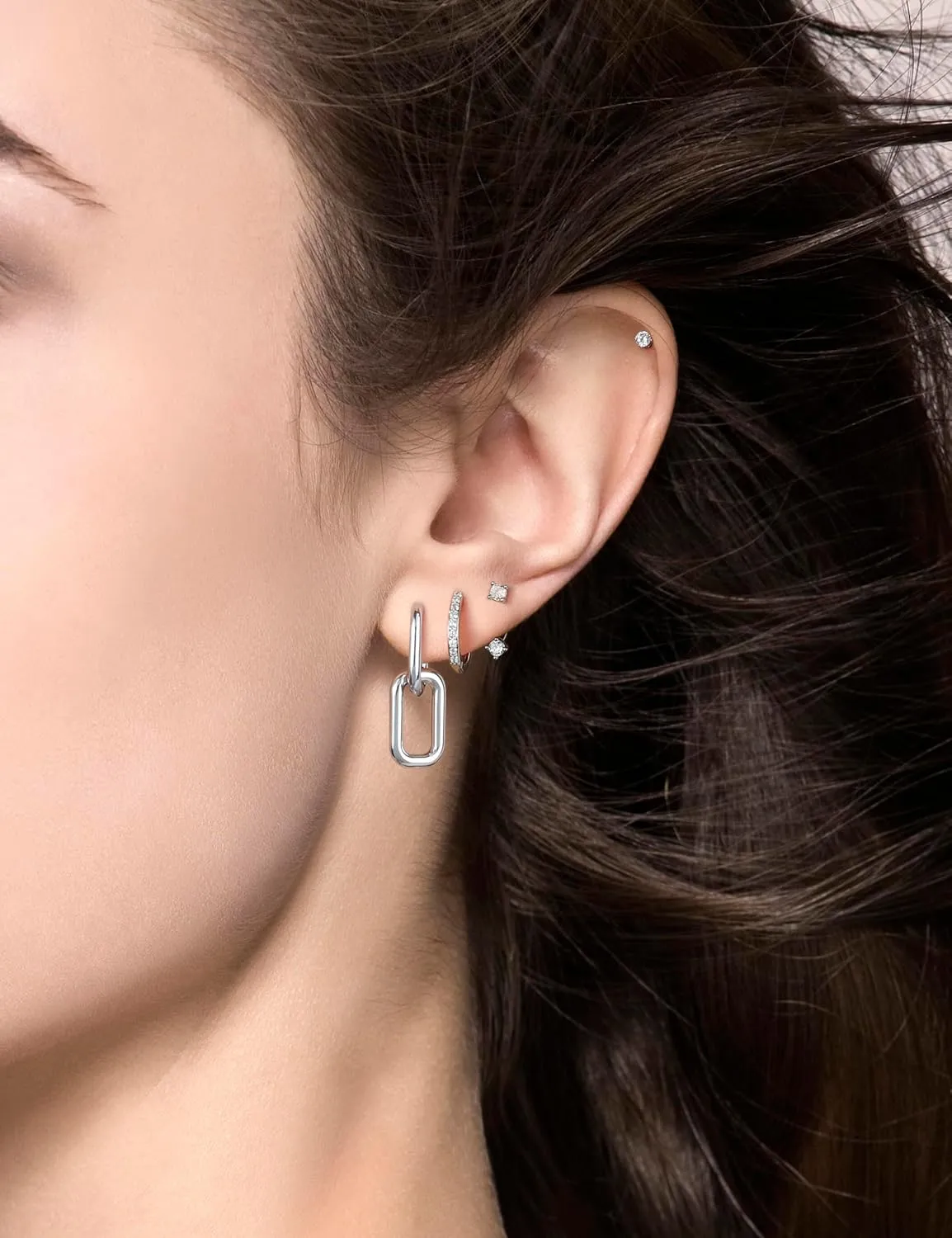 Hypoallergenic Gold Flat Back Earrings Surgical Steel Earrings for Women Flatback Stud Earring Dainty Cartilage Stainless Steel Earring Stacks