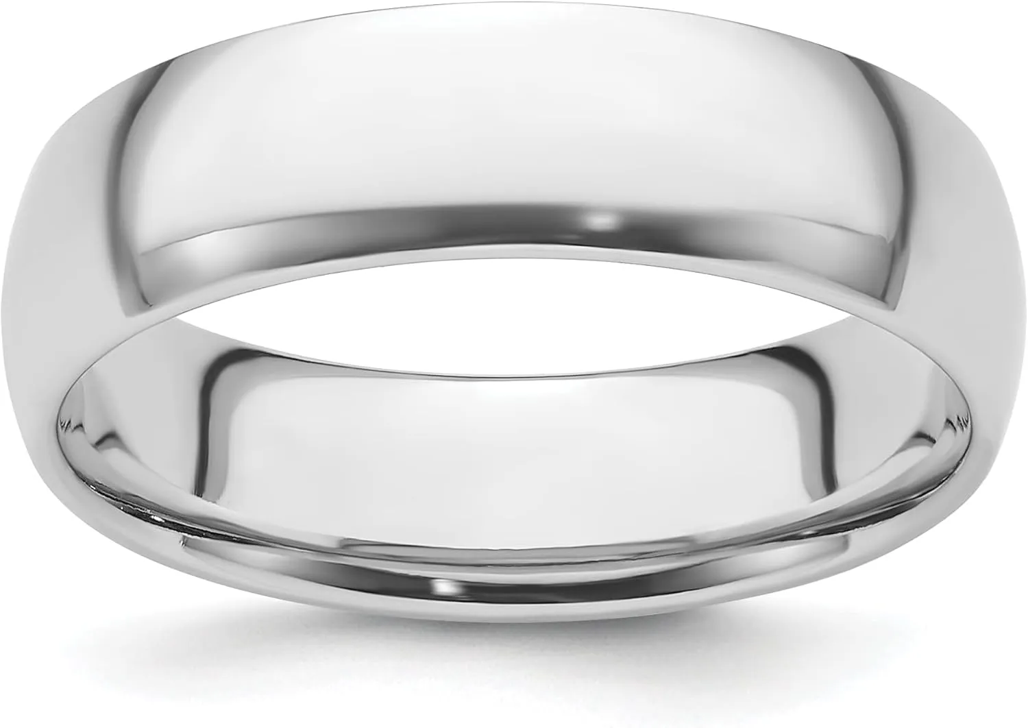 IceCarats Platinum 6mm Comfort Fit Plain Classic Wedding Band Ring