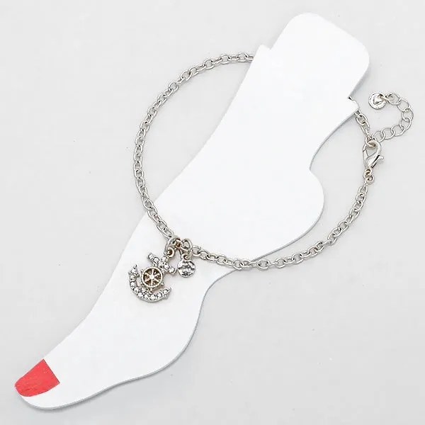 iLLASPARKZ Anchor Charm Anklet