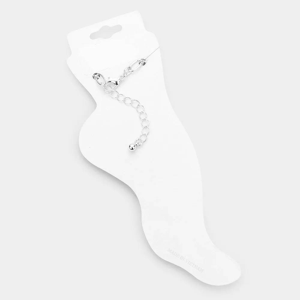 iLLASPARKZ Antique Metal Starfish Charm Station Anklet