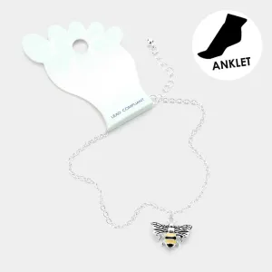 iLLASPARKZ Enamel Honey Bee Charm Anklet