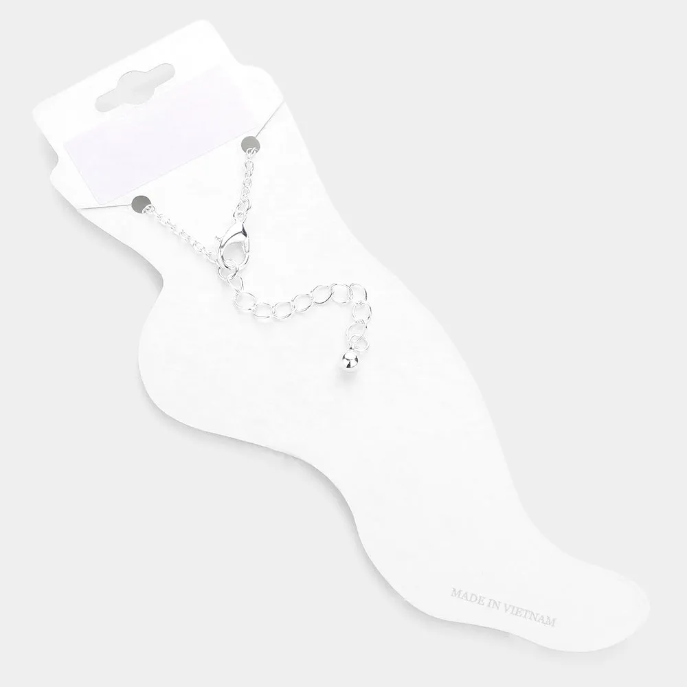 iLLASPARKZ Honey Bee Sunflower Charm Station Anklet