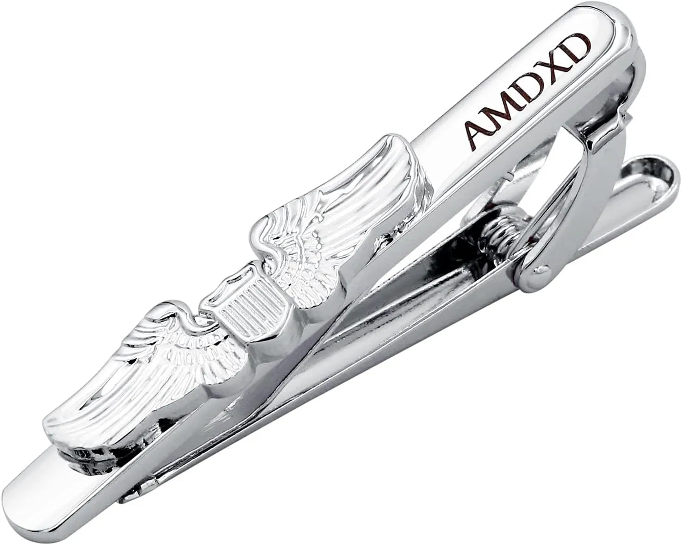 Jewelry Stainless Steel Men Tie Clips Wings Shape, Silver