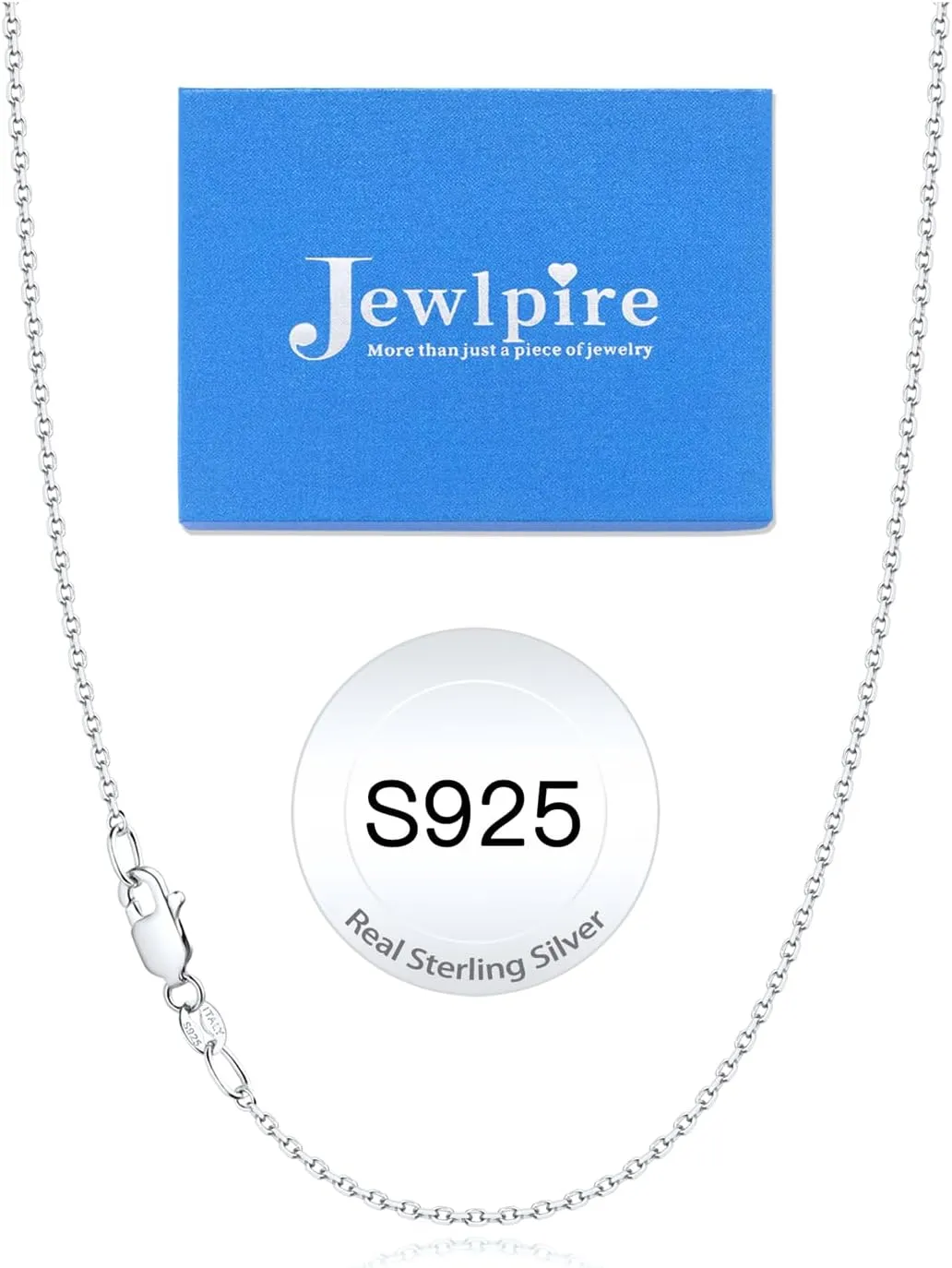 Jewlpire Italian 1mm 1.2mm Cable Chain 925 Sterling Silver Chain Necklace for Women, 14K Plated Gold Chain for Women Thin & Dainty & Sturdy Women's Chain Necklaces, 14 16 18 20 22 24 Inch
