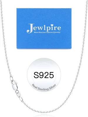 Jewlpire Italian 1mm 1.2mm Cable Chain 925 Sterling Silver Chain Necklace for Women, 14K Plated Gold Chain for Women Thin & Dainty & Sturdy Women's Chain Necklaces, 14 16 18 20 22 24 Inch