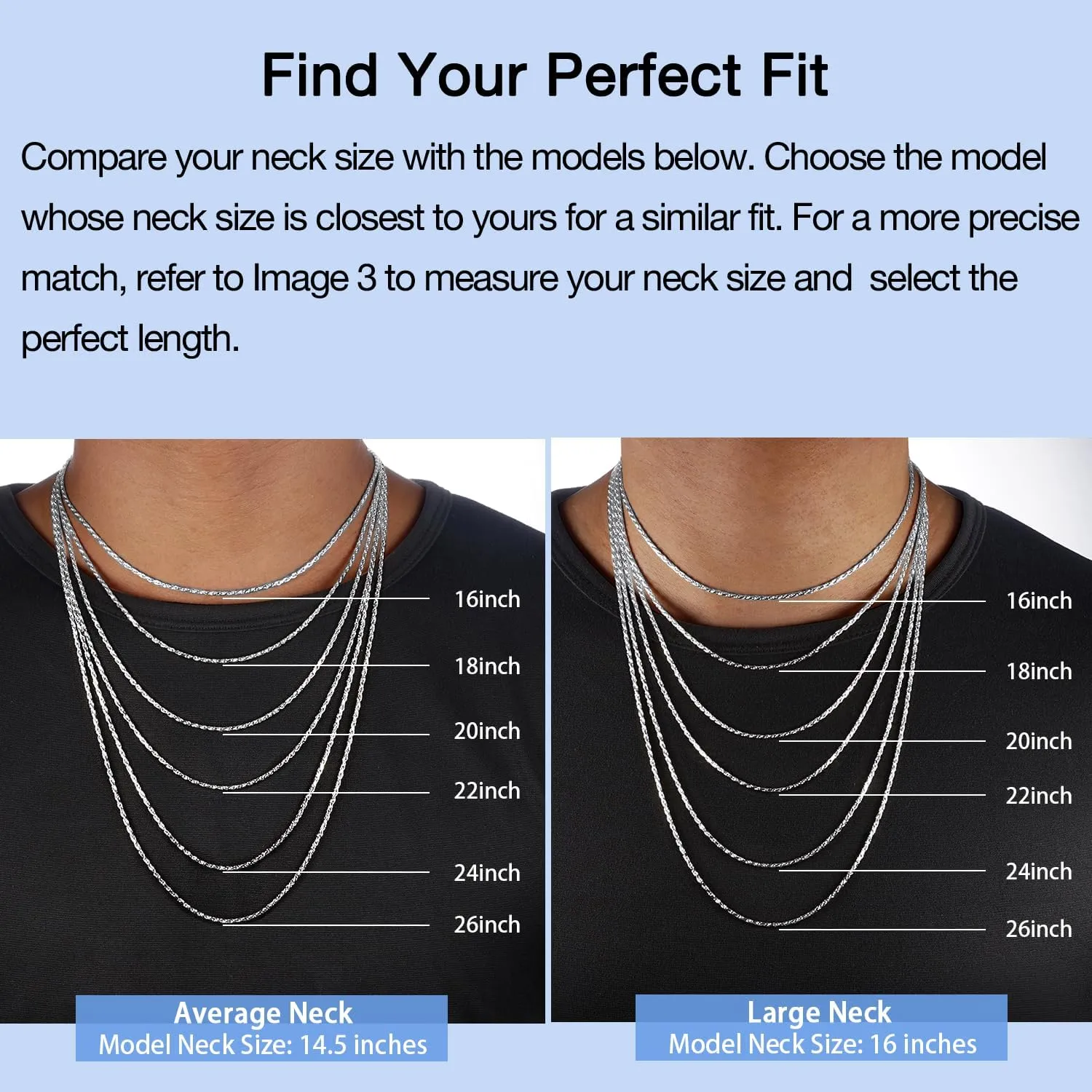 Jewlpire Solid 18K Gold Over 925 Sterling Silver Chain Necklace for Women, 1.35mm Rope Chain Italian Necklace Chain for Women Men Super Shiny & Durable Women's Chain Necklaces 18 20 22 24 Inch