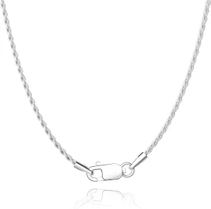 Jewlpire Solid 18K Gold Over 925 Sterling Silver Chain Necklace for Women, 1.35mm Rope Chain Italian Necklace Chain for Women Men Super Shiny & Durable Women's Chain Necklaces 18 20 22 24 Inch