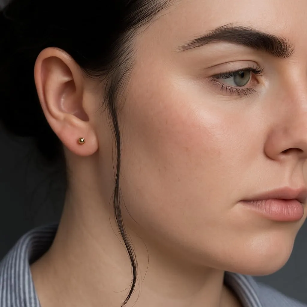 KEZEF Sterling Silver Ball Stud Earrings for Women - Hypoallergenic Lightweight Stud Earrings for Women | 2mm-16mm Ball Earrings in 14K Gold, Rose Gold or 925 Sterling Silver