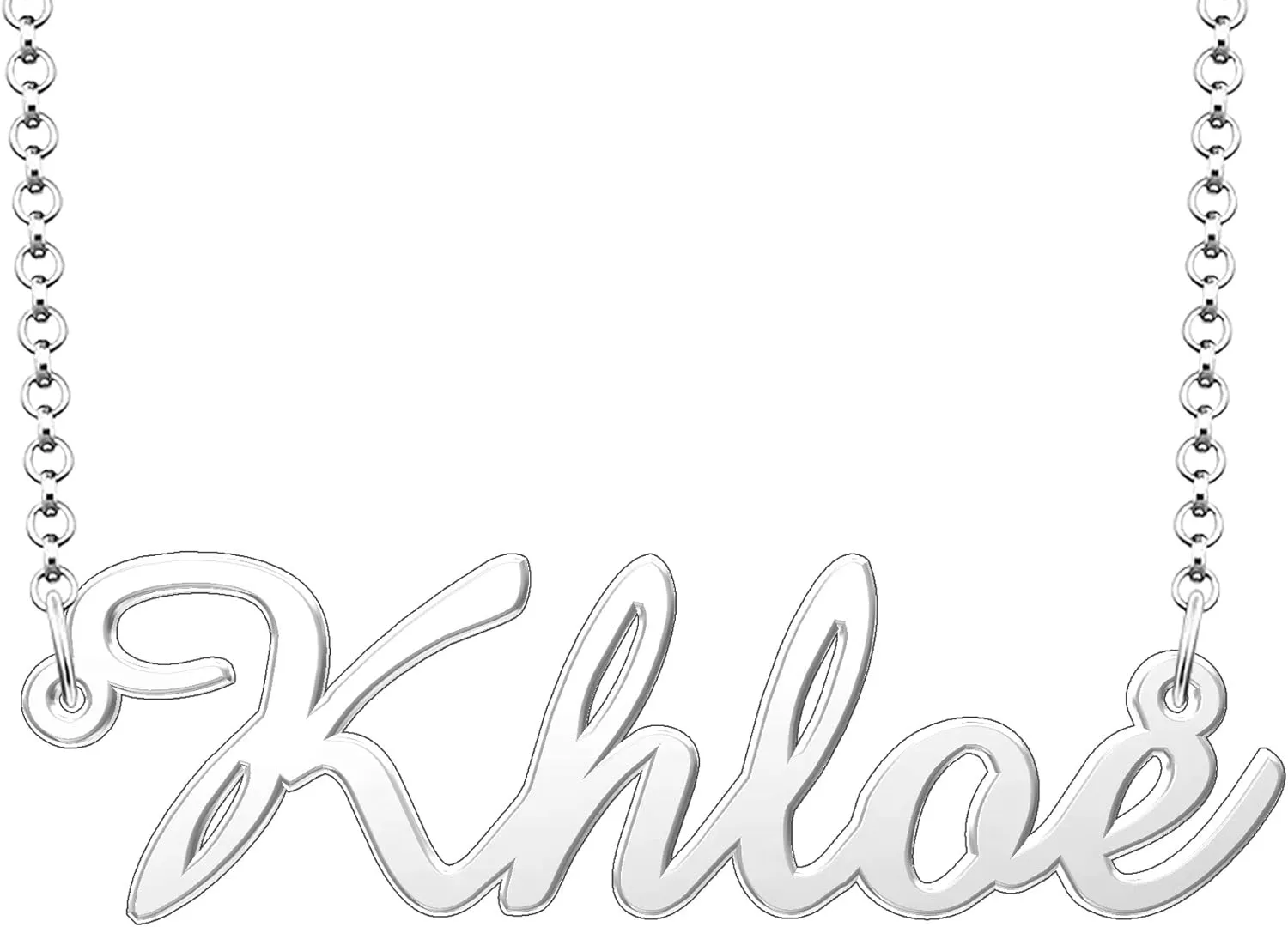 Khloe Name Necklace Personalized Sterling Silver Custom Name Necklace for Women