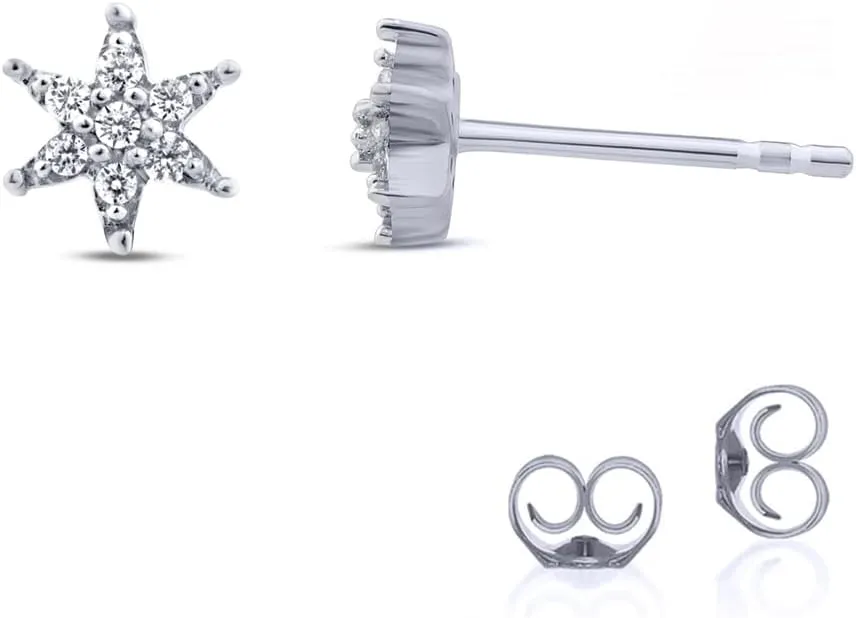 Lab Grown Diamond Earrings for Women | 1/10-1/2 CT TW Sterling Silver Diamond Earrings | Dazzling Diamond Jewelry Designs to Choose From