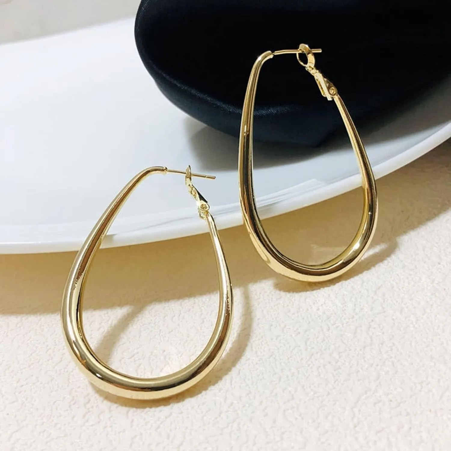 Large Silver Hoop Earrings for Women 925 Sterling Silver Hypoallergenic Gold Earring Lightweight Jewelry Gift