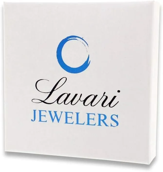 Lavari Jewelers Malachite, Black Onyx or Mother of Pearl and Cubic Zirconia Double Flower Pendant Necklace for Women - Gold Plated Sterling Silver Necklace for Her - 16 to 18 Inch Adjustable Chain