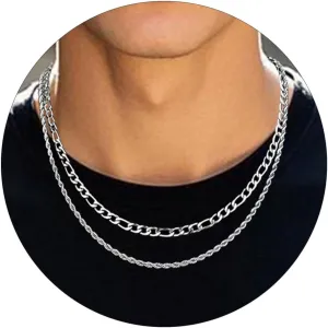 Layered Chain Necklaces for Men Stainless Steel Cuban Link/Figaro/Rope/Herringbone Chains Set 16 "- 24" Jewelry Gifts for Men
