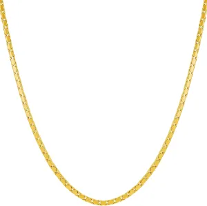 LIFETIME JEWELRY 1.7mm Snake Chain Necklace for Women and Men 24k Gold Plated