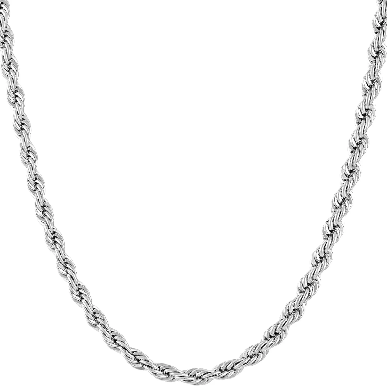 LIFETIME JEWELRY 4mm Gold Rope Chain for Men & Women 24k Real Gold Plated Diamond Cut Gold Necklace 16 to 30 Inch