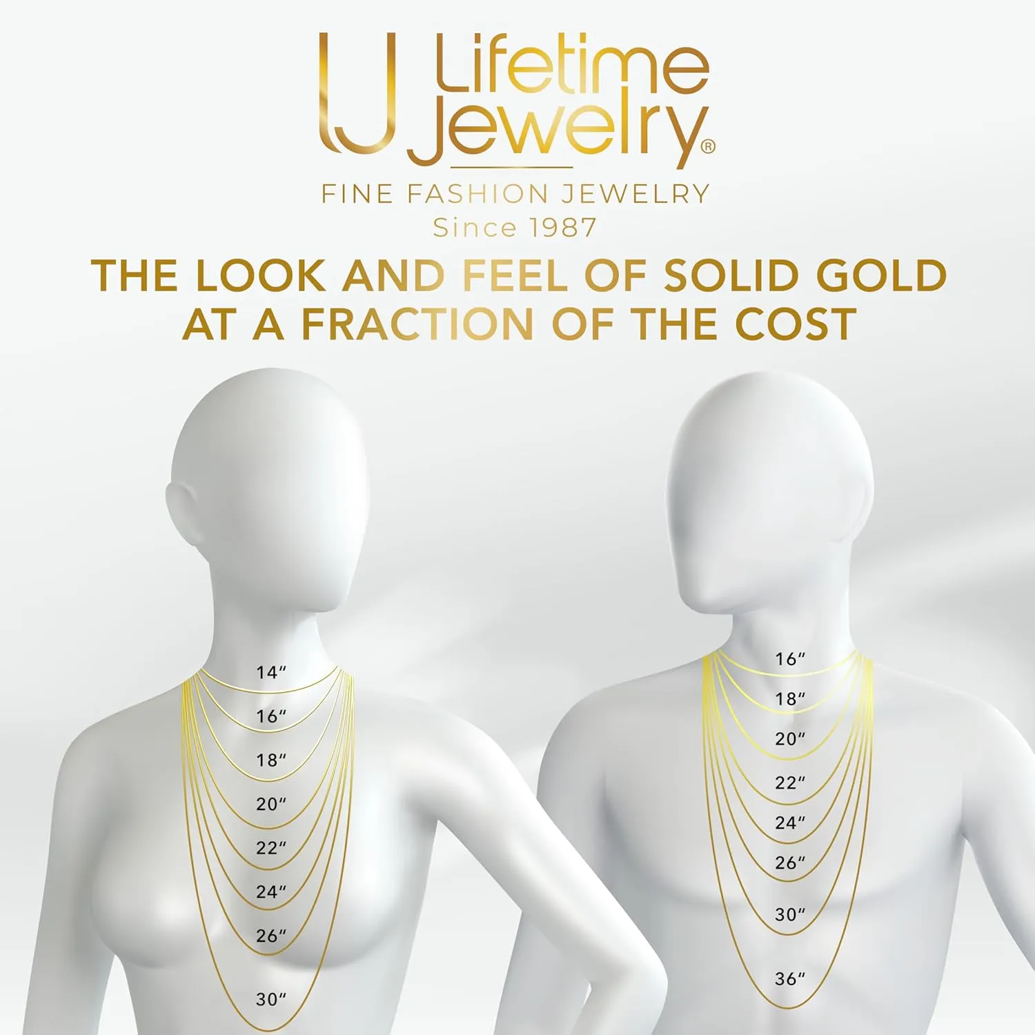 LIFETIME JEWELRY 4mm Gold Rope Chain for Men & Women 24k Real Gold Plated Diamond Cut Gold Necklace 16 to 30 Inch