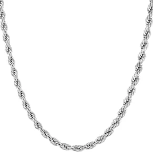 LIFETIME JEWELRY 4mm Gold Rope Chain for Men & Women 24k Real Gold Plated Diamond Cut Gold Necklace 16 to 30 Inch