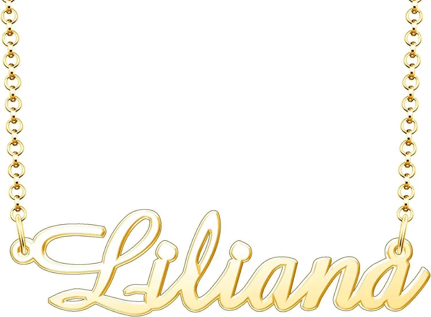 Liliana Name Necklace Personalized Sterling Silver Custom Name Necklace for Women
