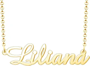 Liliana Name Necklace Personalized Sterling Silver Custom Name Necklace for Women