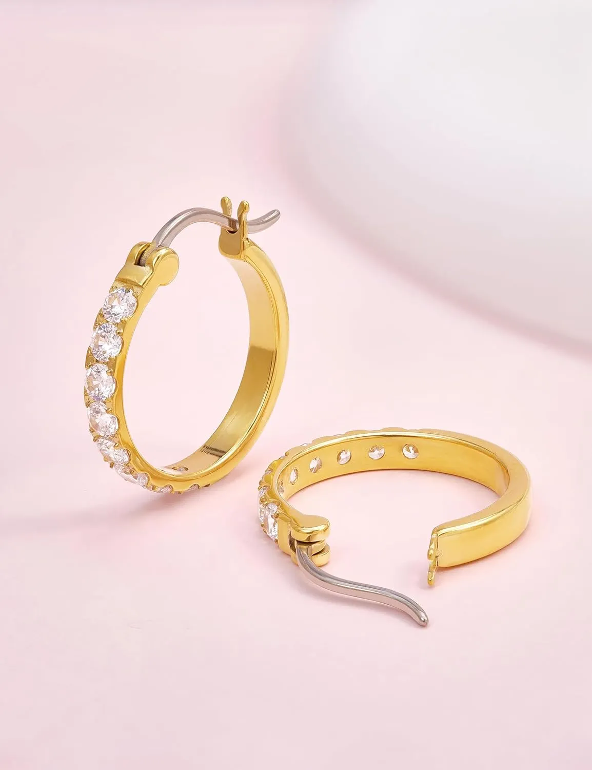 Limerencia G23 Pure Titanium Hypoallergenic Hoop Earrings for Women Sensitive Ears