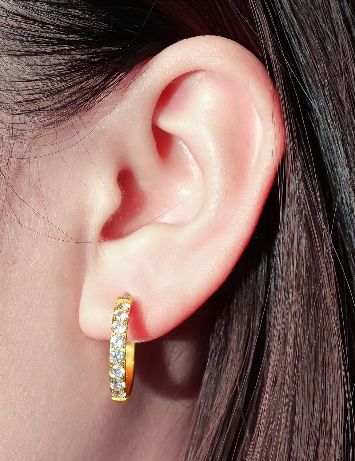 Limerencia G23 Pure Titanium Hypoallergenic Hoop Earrings for Women Sensitive Ears