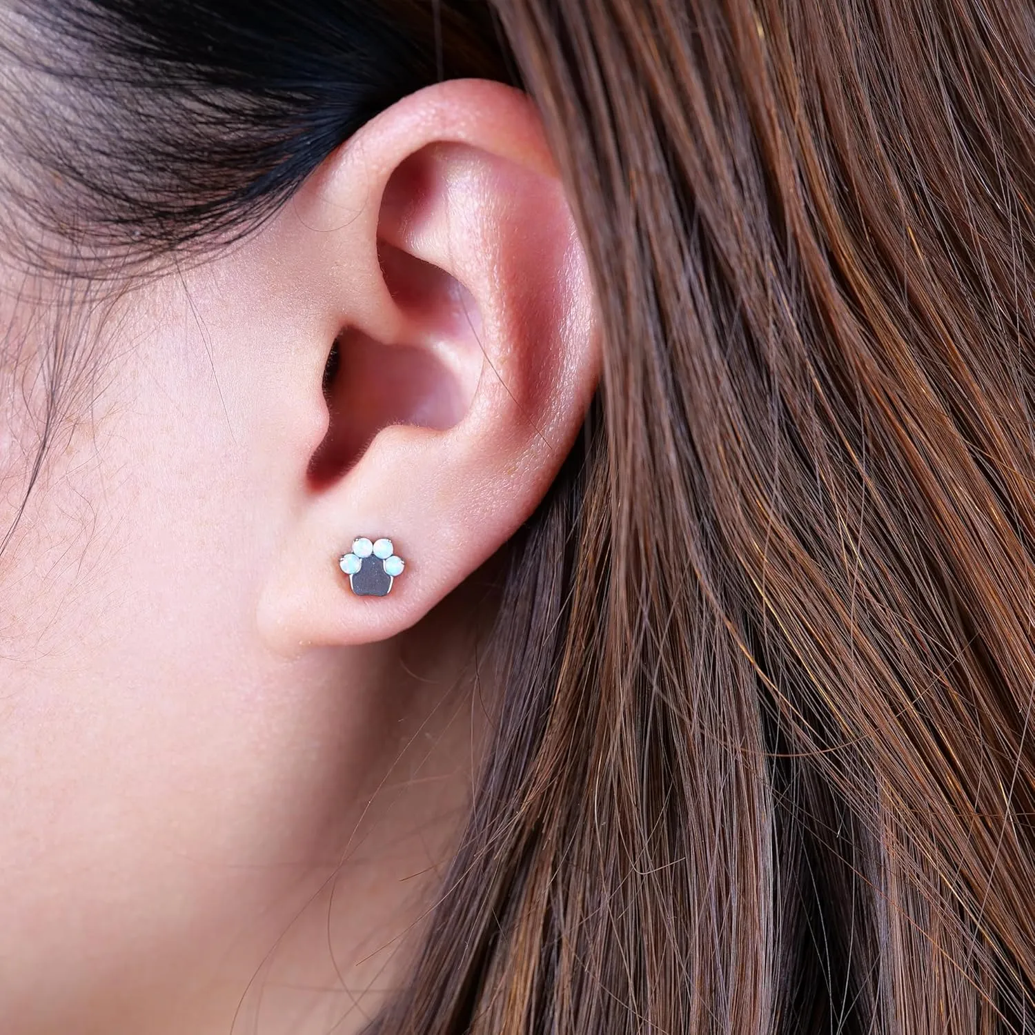 limerencia Hypoallergenic G23 Implant Grade Titanium Screw Back Earrings Tragus 20G Helix F136 Piercing Post for Sensitive Ears Cartilage