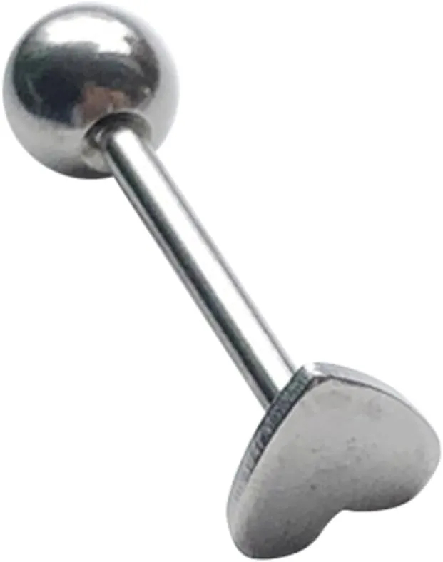 Love Tongue Rings Stainless Steel Nose Piercing Jewelry Studs Piercing Rings Fashion Accessory