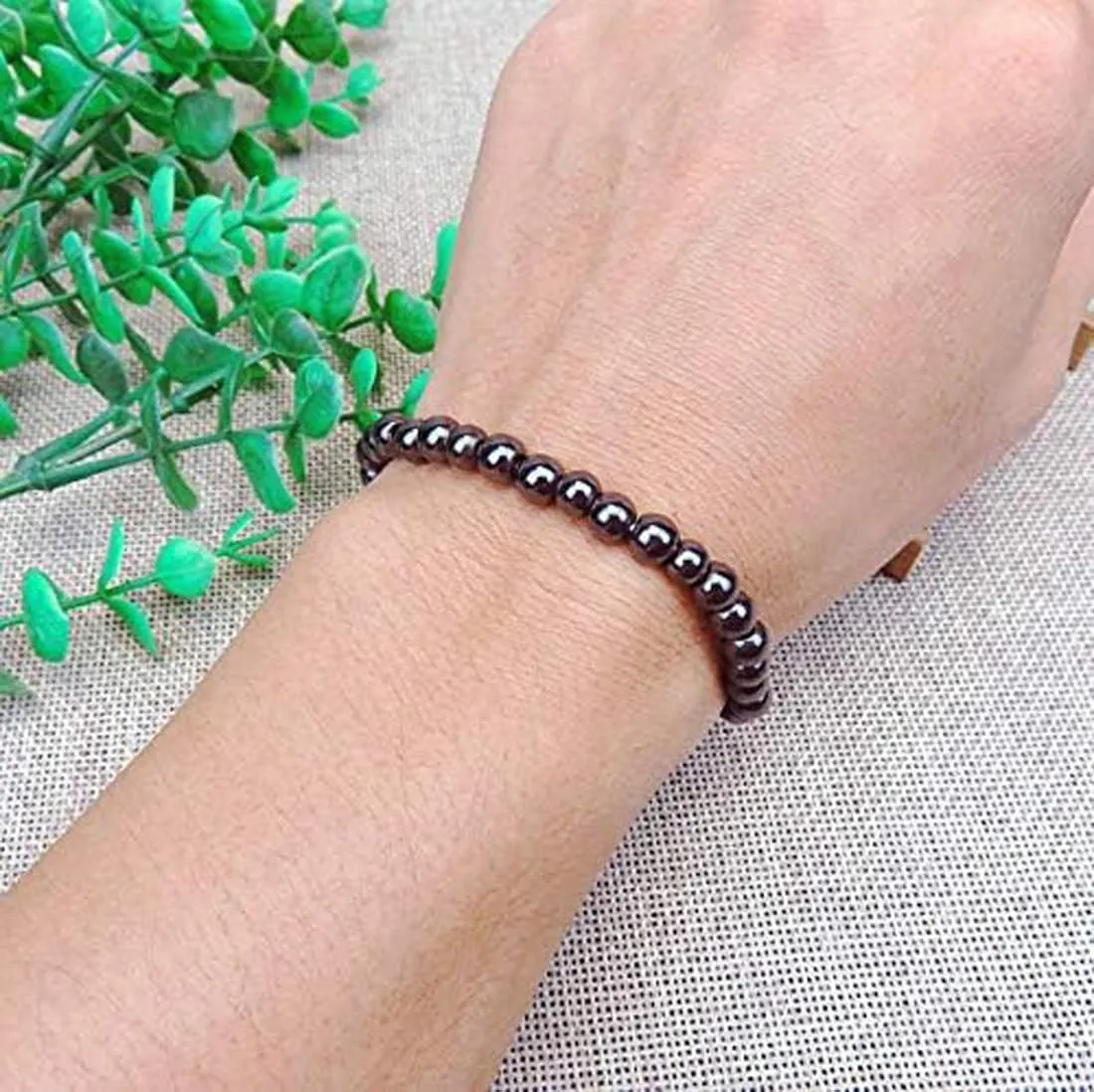 Magnet Bracelet Magnetic Hematite Bracelets Anklets for Woman for Man, Better Health Gift for Family with DIY Pendant