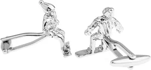 Men Cufflinks Skier Silver Cufflinks Classic Cufflinks Shirts Business Wedding Jewelry