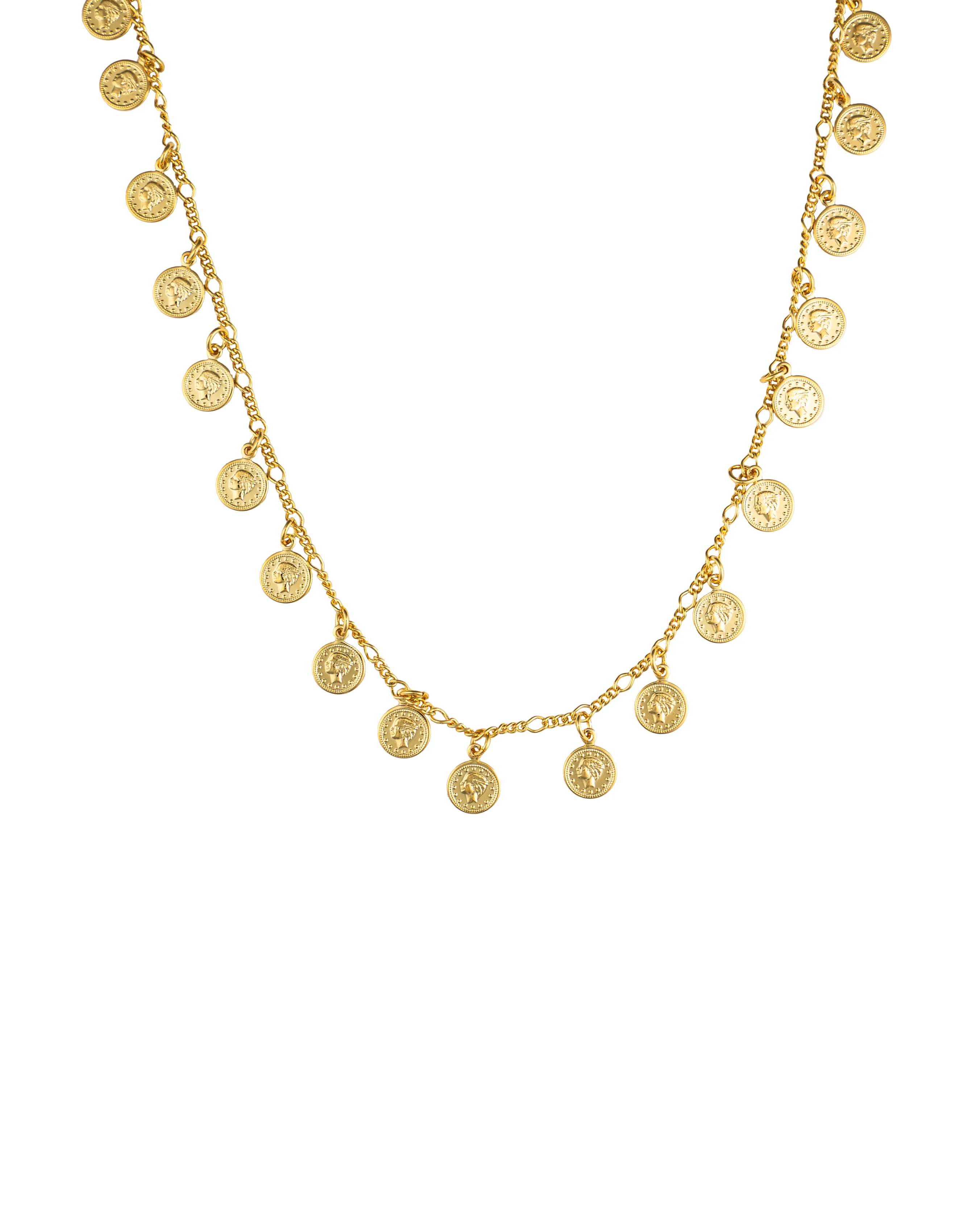 Mini Coin Layering Dangle Necklace (F13)(I498)(E254)