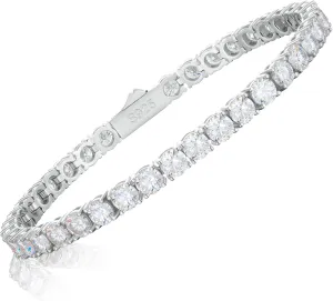 Moissanite Bracelet for Women 2/3/4/5MM Moissanite Tennis Bracelet Men 18K Gold Plated S925 Sterling Silver Bracelets 2.11-21.0CT D Color VVS1 Round Simulated Diamond Bracelets 6-8.5Inch Tennis Chain