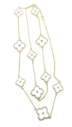 MOP Flower Station Necklace