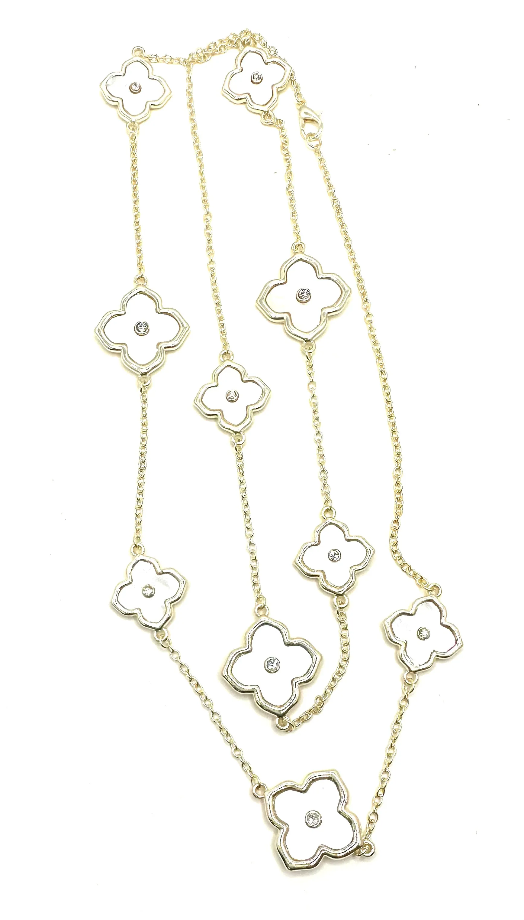 MOP Flower Station Necklace