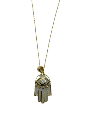 MOP Hamsa Necklace