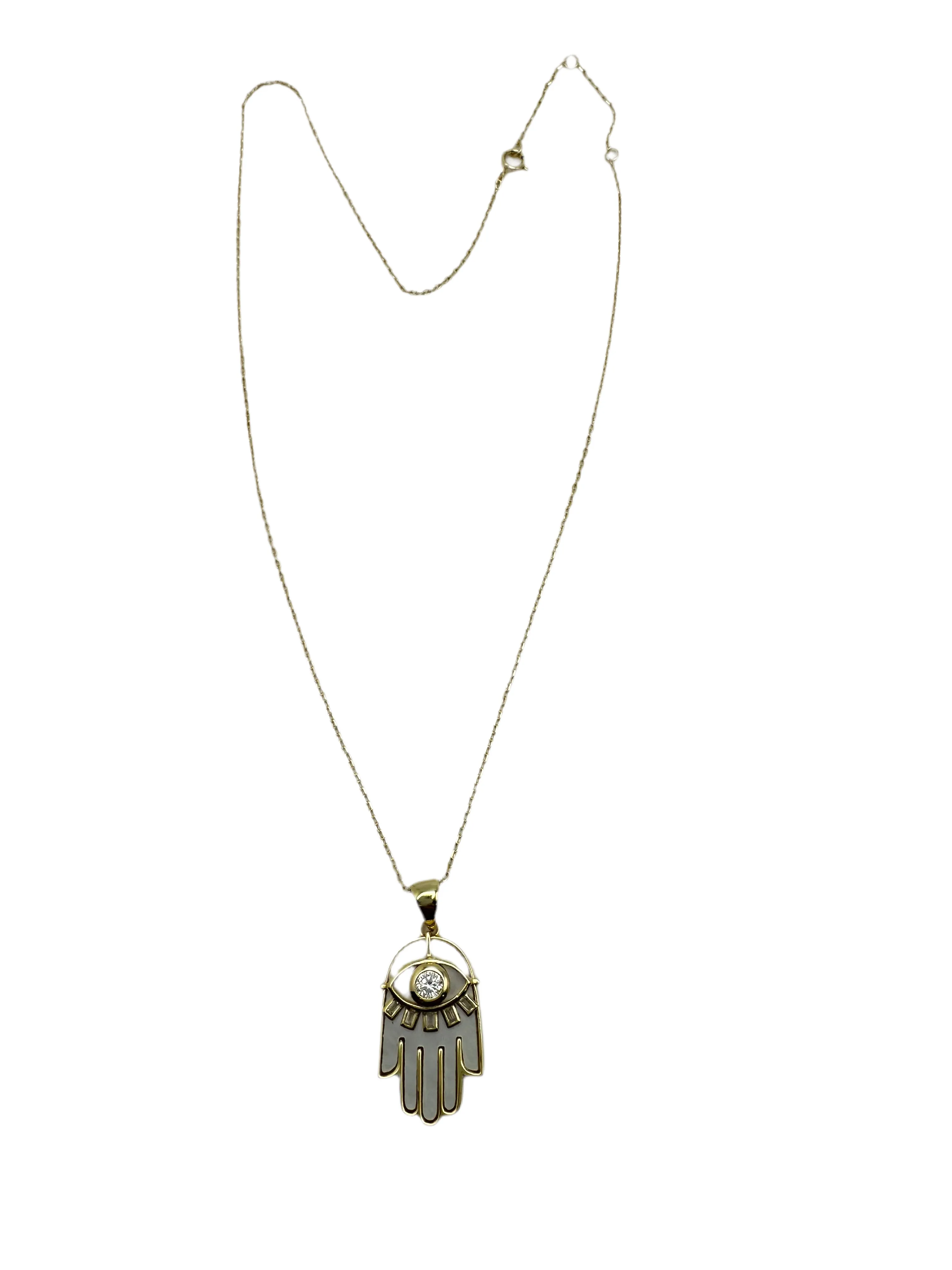 MOP Hamsa Necklace